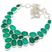 Em 0959d collier parure emeraude facettees 62gr 10x15mm achat vente bijou argent 925