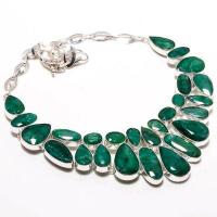 Em 0967a collier parure emeraude facettees 107gr 20x15mm achat vente bijou argent 925