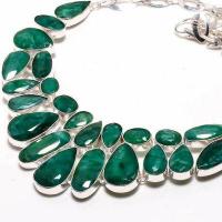 Em 0967b collier parure emeraude facettees 107gr 20x15mm achat vente bijou argent 925