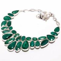 Em 0967d collier parure emeraude facettees 107gr 20x15mm achat vente bijou argent 925