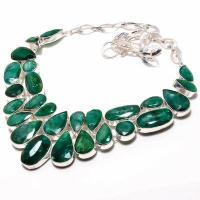 Em 0968d collier parure emeraude facettees 115gr 20x15mm achat vente bijou argent 925