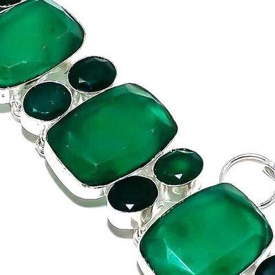 Em 0971c bracelet emeraude facettees 43gr 20x15mm achat vente bijou argent 925