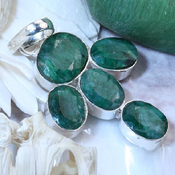 Em 1325b pendentif emeraude argent 925 achat vente