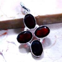 Gr 0023b croix pendentif grenat 9gr achat vente bijoux argent 925