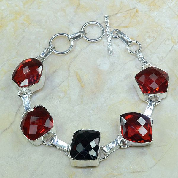 Gr 0035a bracelet grenat argent 925 achat vente bijou