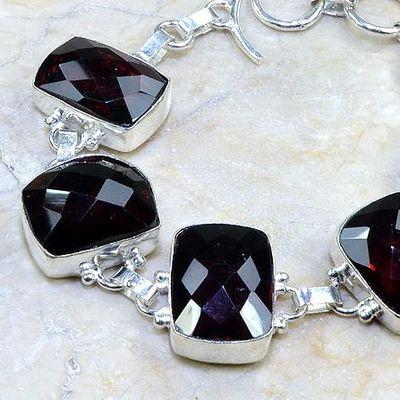 Gr 0084a bracelet grenat garnet argent 925 achat vente bijou