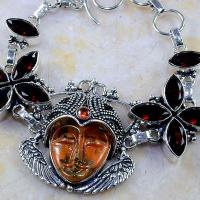 Gr 0199c bracelet grenat garnet bouddha jaspe lithotherapi gemme argent 925 achat vente bijou