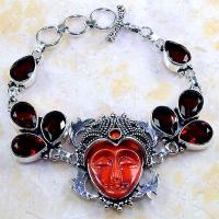 Gr 0302d bracelet grenat garnet bouddha jaspe lithotherapi gemme argent 925 achat vente bijou