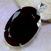 Gr 0462b pendentif pendant grenat garnet pierre lithotherapie argent 925 achat vente bijou 1