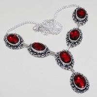 Gr 0471a collier parure sautoir grenat mozambique bijoux argent 925 achat vente bijou