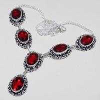 Gr 0471d collier parure sautoir grenat mozambique bijoux argent 925 achat vente bijou