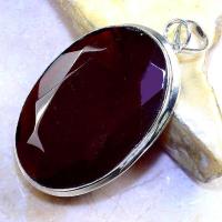 Gr 0479b pendentif pendant grenat garnet pierre lithotherapie argent 925 achat vente bijou