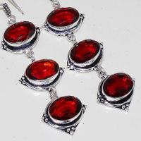 Gr 0495c boucles pendants oreilles argent 925 grenat garnet peridot achat vente bijou