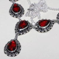 Gr 0496b collier parure sautoir grenat mozambique bijoux argent 925 achat vente bijou