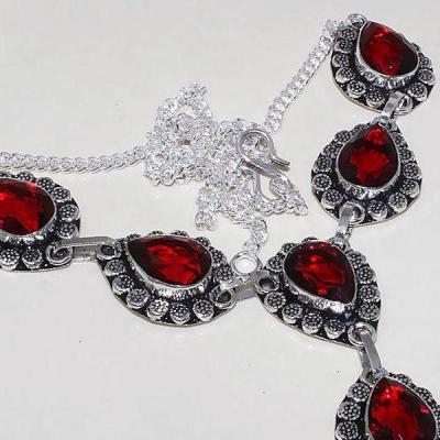 Gr 0496c collier parure sautoir grenat mozambique bijoux argent 925 achat vente bijou