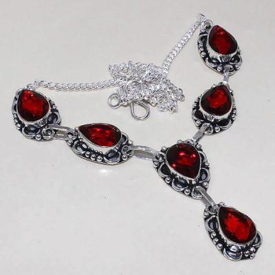 Gr 0497d collier parure sautoir grenat mozambique bijoux argent 925 achat vente bijou