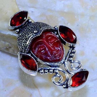 Gr 0525b bague t53 grenat bouddha gothique elfique steampunk vampire argent 925 achat vente bijou