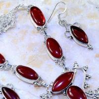 Gr 0546c parure collier boucles oreilles grenat achat vente bijou esoterique argent 925