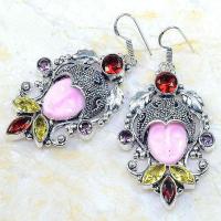 Gr 0598f boucles pendants oreilles bouddha grenat mozambique achat vente bijou argent 926