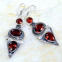 Gr 0600f boucles pendant oreilles grenat achat vente bijou esoterique argent 925