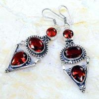 Gr 0600g boucles pendant oreilles grenat achat vente bijou esoterique argent 925