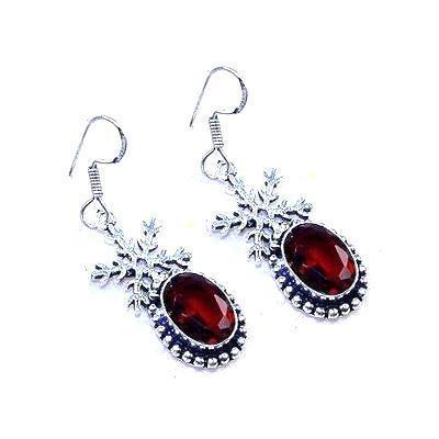 Gr 0609c boucles pendants oreilles grenat achat vente bijou argent 925