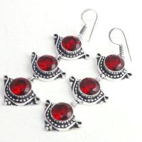 Gr 0614e boucles oreilles grenat achat vente bijoux argent 925