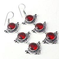 Gr 0614f boucles oreilles grenat achat vente bijoux argent 925