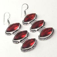 Gr 0616f boucles oreilles grenat achat vente bijoux argent 925