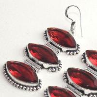 Gr 0616g boucles oreilles grenat achat vente bijoux argent 925