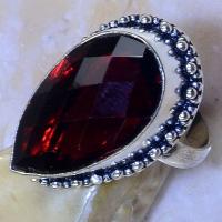 Gr 0619c bague t60 chevaliere grenat mozambique achat vente bijou argent 925