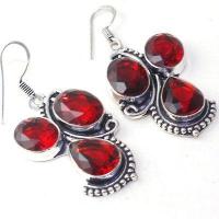 Gr 0619g boucles oreilles grenat achat vente bijoux argent 925