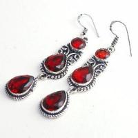 Gr 0621e boucles pendant oreilles grenat achat vente bijou esoterique argent 925