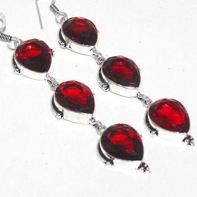 Gr 0622g boucles oreilles grenat achat vente bijoux argent 925