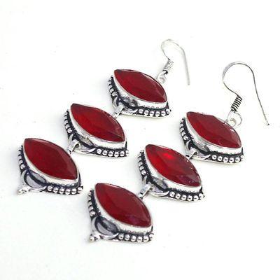 Gr 0625g boucles oreilles grenat achat vente bijoux argent 925