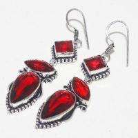 Gr 0629b boucles oreilles medievale grenat mozambique achat vente bijou argent 925