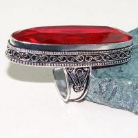 Gr 0650a bague chevaliere t59 grenat 14x30mm episcopale medievale achat vente bijou argent 925