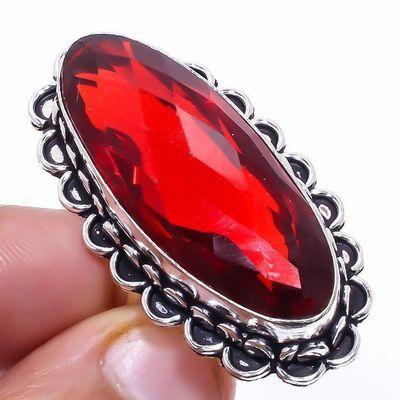Gr 0681c bague chevaliere t57 grenat 14x36mm episcopale medievale achat vente bijou argent 925