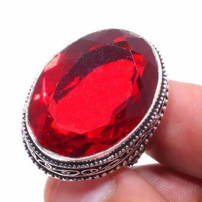 Gr 0687c bague chevaliere t58 grenat 18x26mm episcopale medievale achat vente bijou argent 925