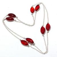 Gr 0701a collier parure sautoir 10x20mm rubis cachemire 18gr bijou ethnique achat vente