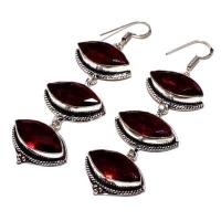 Gr 0723b boucles pendant oreilles grenat 21gr achat vente bijou ethnique argent 925