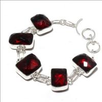 Gr 0738a bracelet grenat 33gr 15x20mm achat vente bijou ethnique argent 925