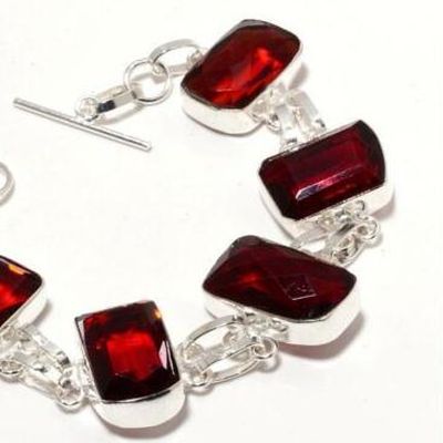 Gr 0740b bracelet grenat 28gr 15x20mm achat vente bijou ethnique argent 925