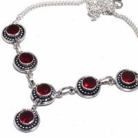 Gr 0745b collier parure sautoir grenat 22gr 10mm achat vente bijou ethnique argent 925