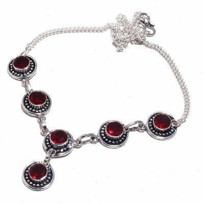 Gr 0745c collier parure sautoir grenat 22gr 10mm achat vente bijou ethnique argent 925