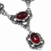 Gr 0772c collier parure sautoir grenat 24gr 10x15mm achat vente bijou ethnique argent 925