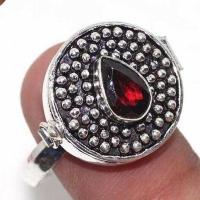 Gr 0848d bague chevaliere poison t64 grenat 7gr 8x6mm achat vente bijou ethnique argent 925