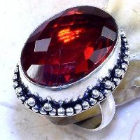 Gr 0858a bague grenat 12gr t60 13x23mm monture argent 925 medievale