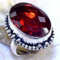 Gr 0858b bague grenat 12gr t60 13x23mm monture argent 925 medievale