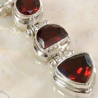 Gr 0869b pendentif pendant 45mm grenat 10mm argent